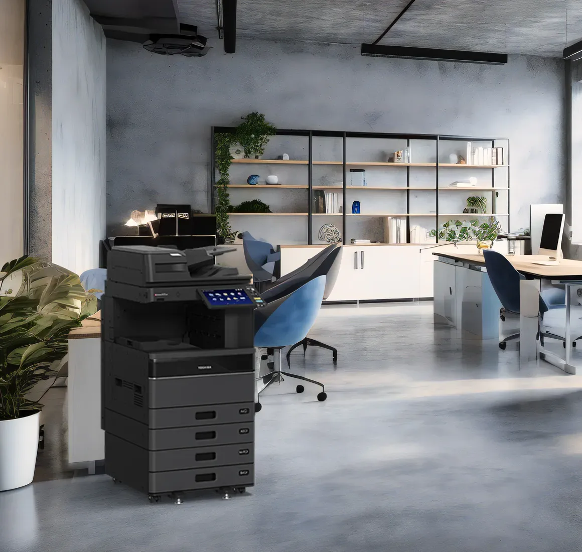 a toshiba copier in an office