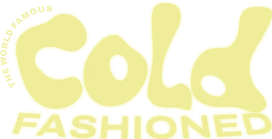 Logo with the text 'Cold Fashioned' in stylized, rounded letters.