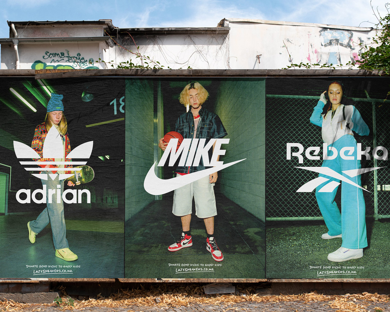 Good kicks for good kids campaign for Lazy Sneakers by HOOF