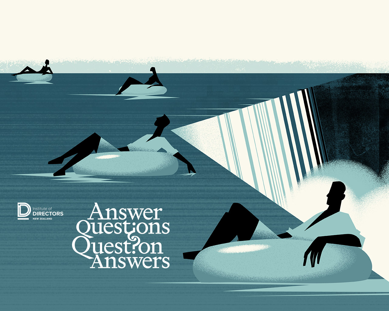'Answer questions. Question answers.' campaign for Institute of Directors by HOOF