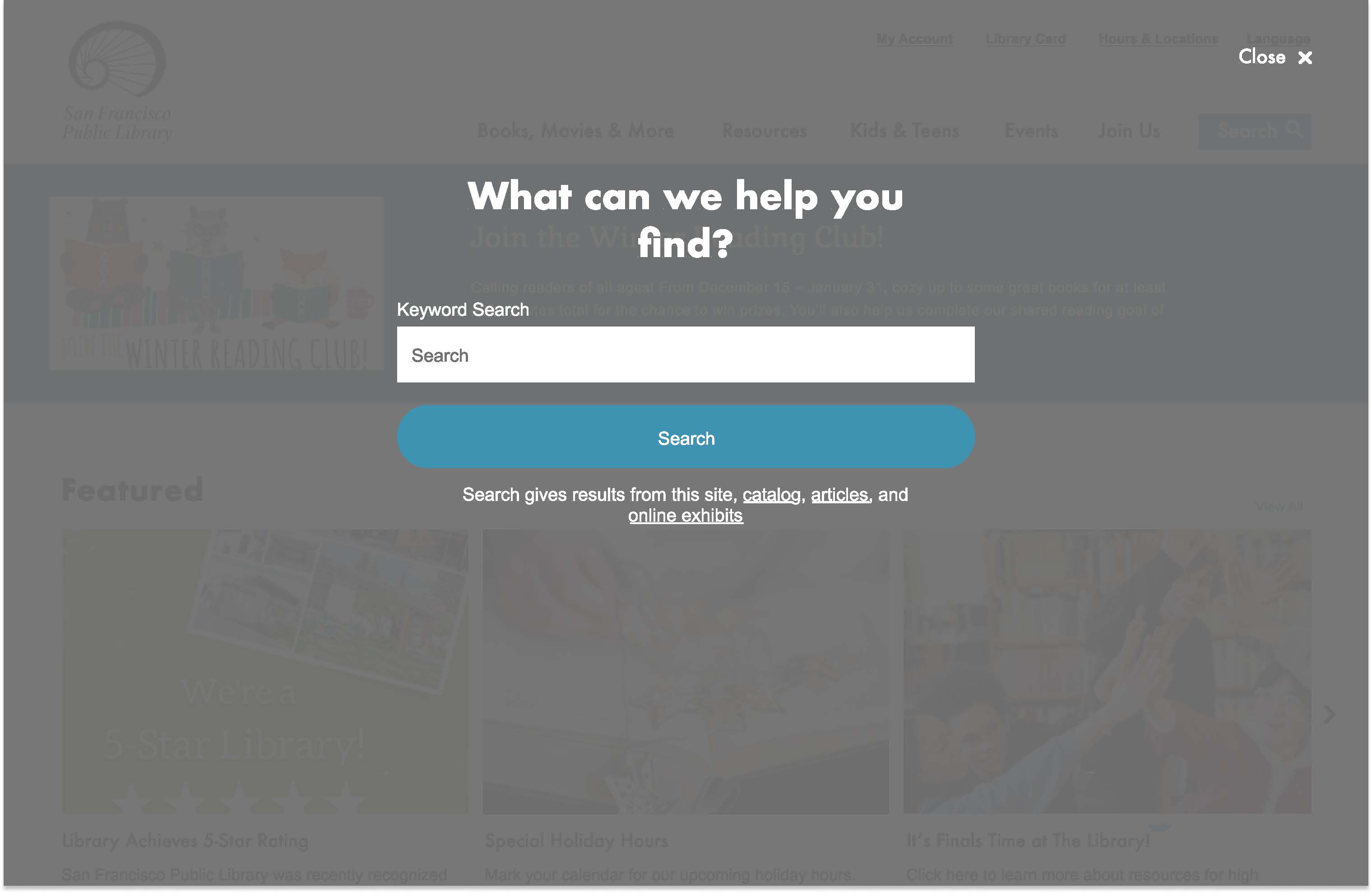 High fidelity design of the improved SFPL search bar with contextual suggestions and clearer interface