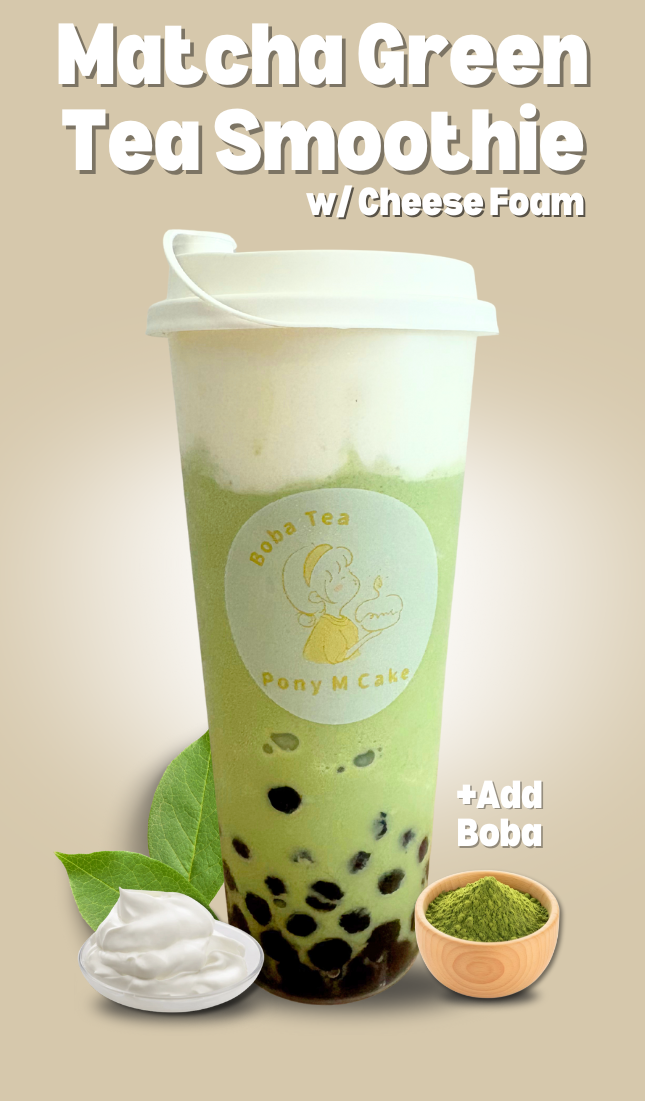 Matcha Smoothie W/ Cheese Foam 抹茶冰沙奶盖