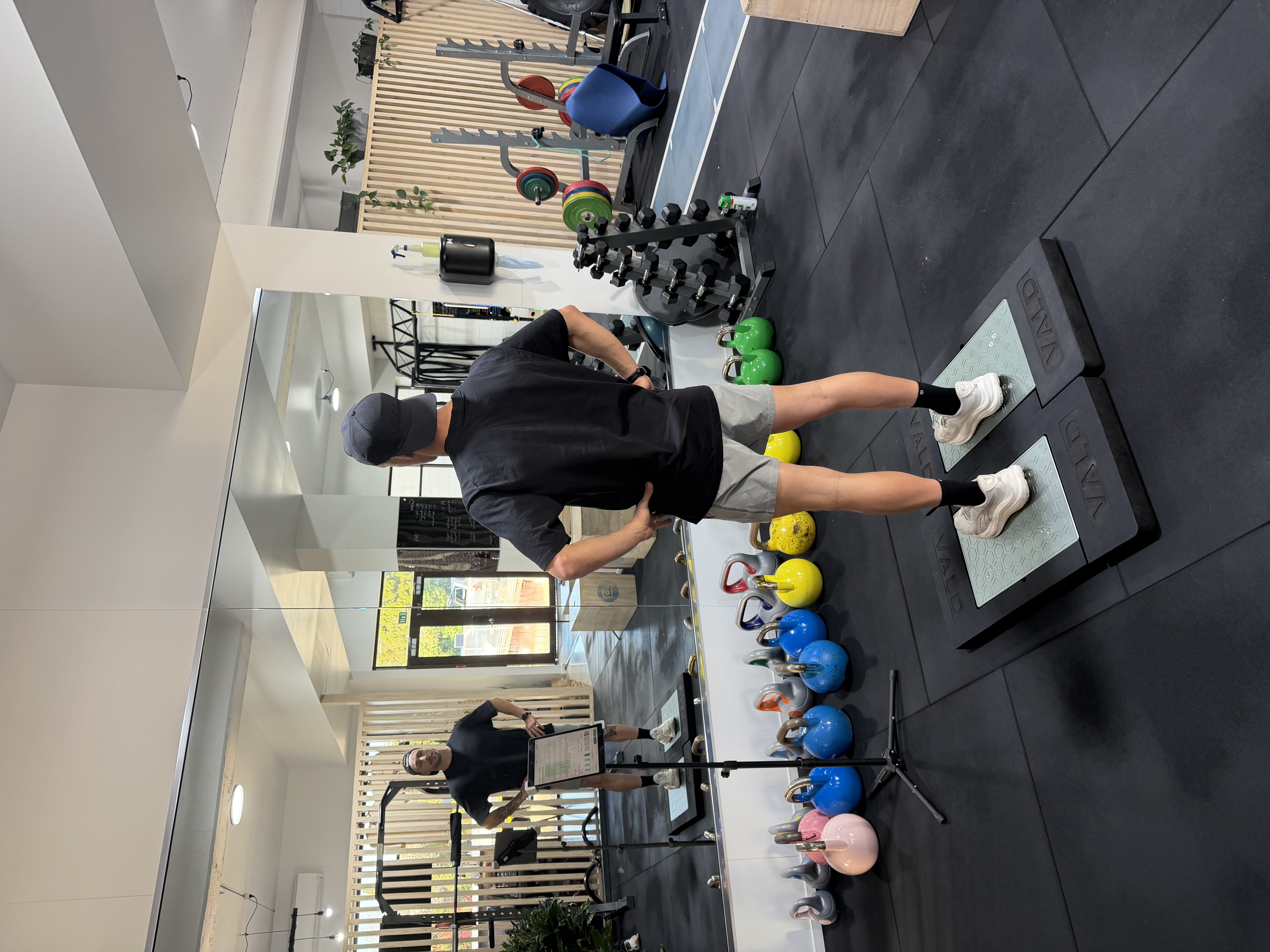 athlete standing on force decks