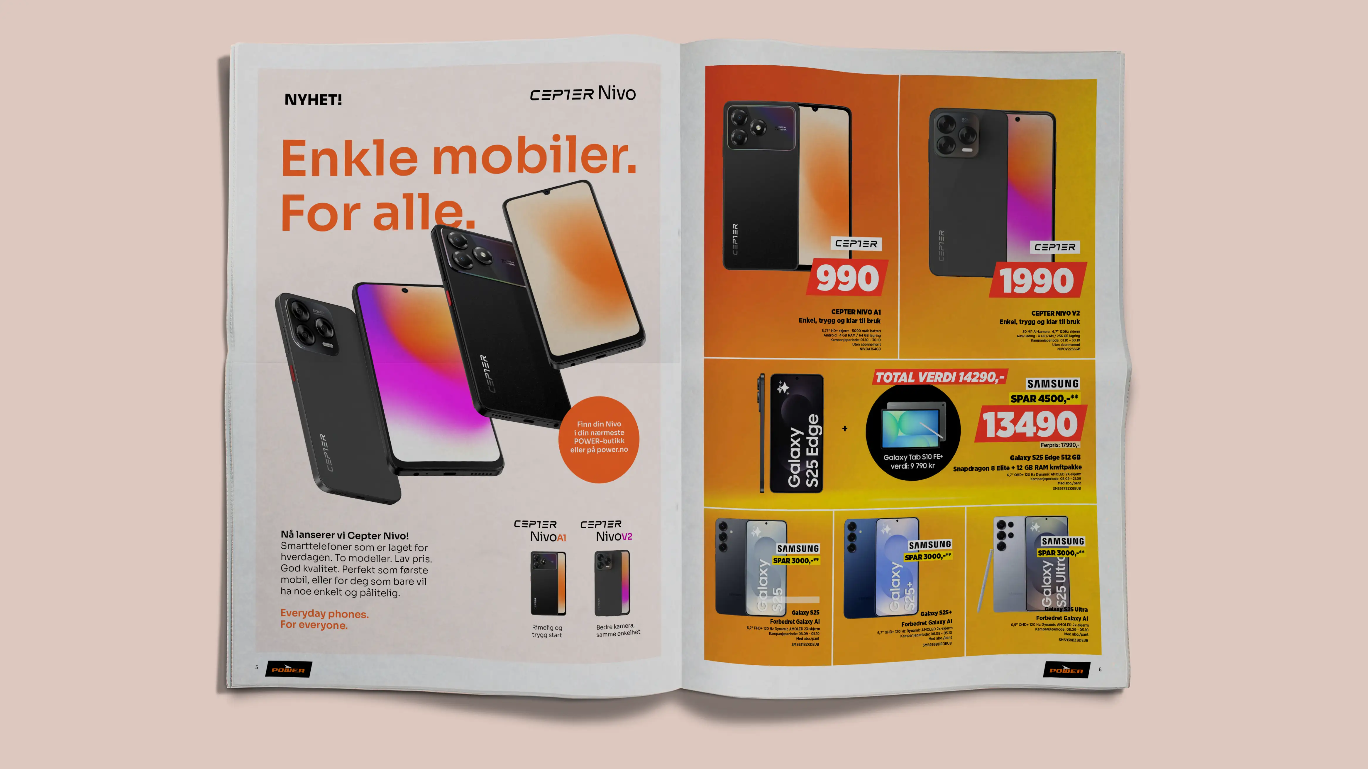 Customer magazine showing ads for Cepter Nivo A1 and V2