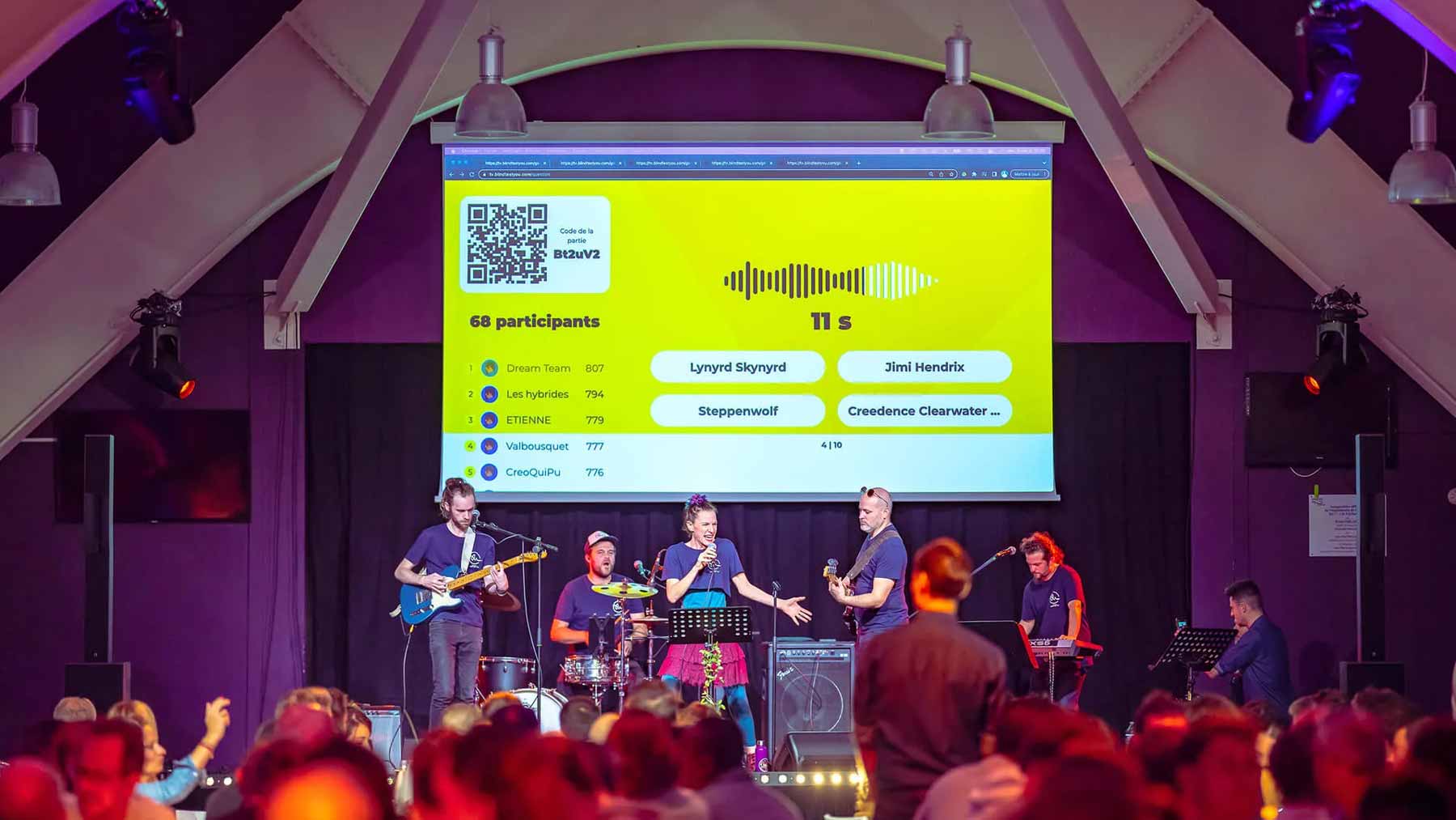 Blind test musical live pour les entreprises