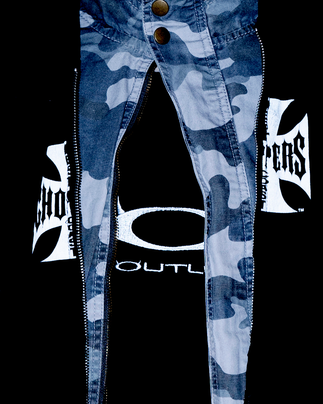 close up detail of OUTLW USA clothing