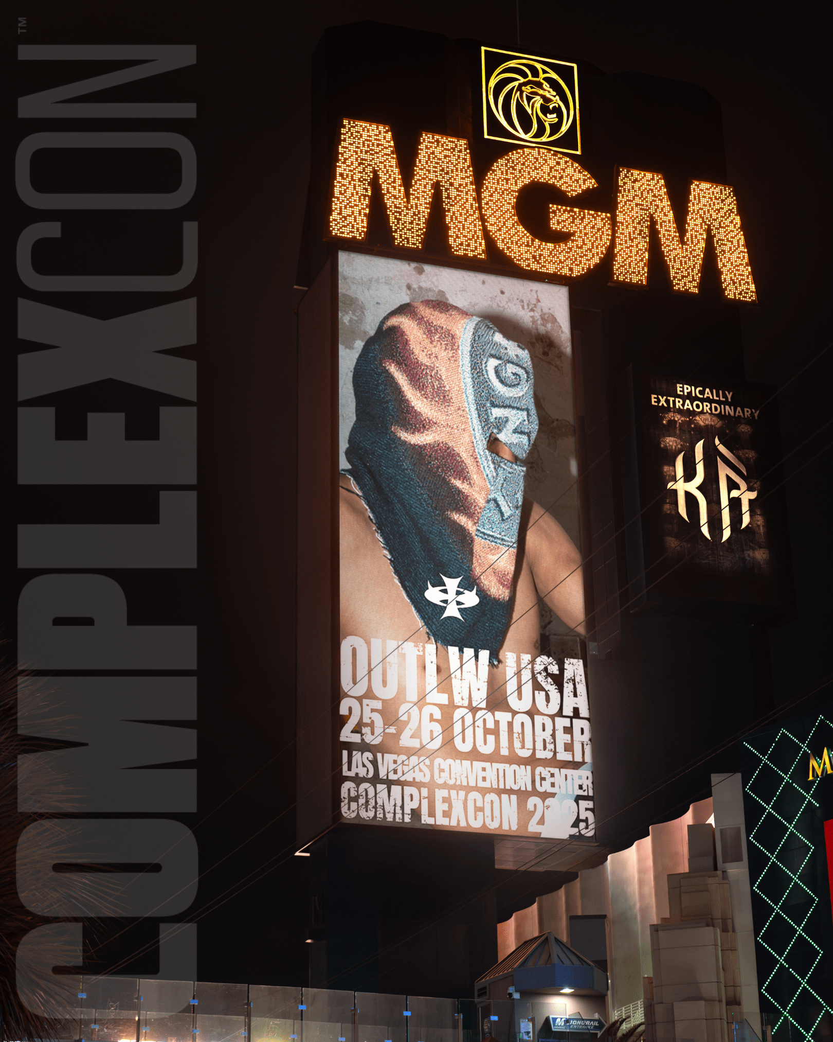 OUTLW USA × ComplexCon streetwear campaign poster