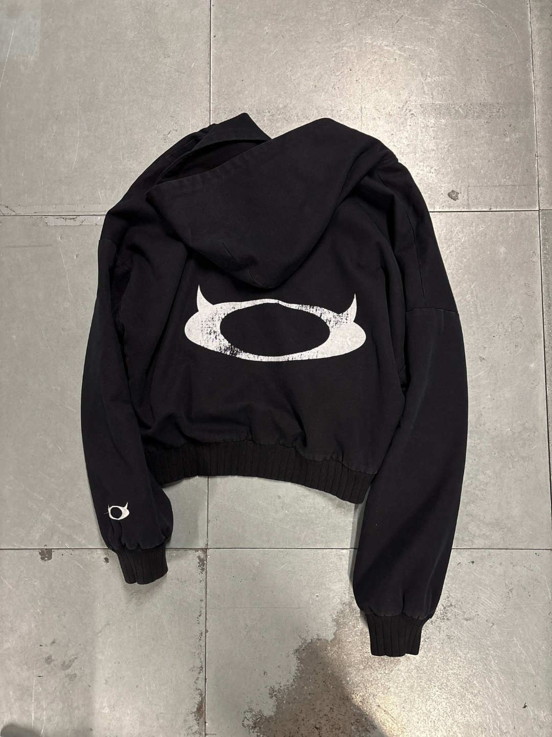 "AƆIЯƎMA" DOUBLE LAYERED CANVAS HOODIE