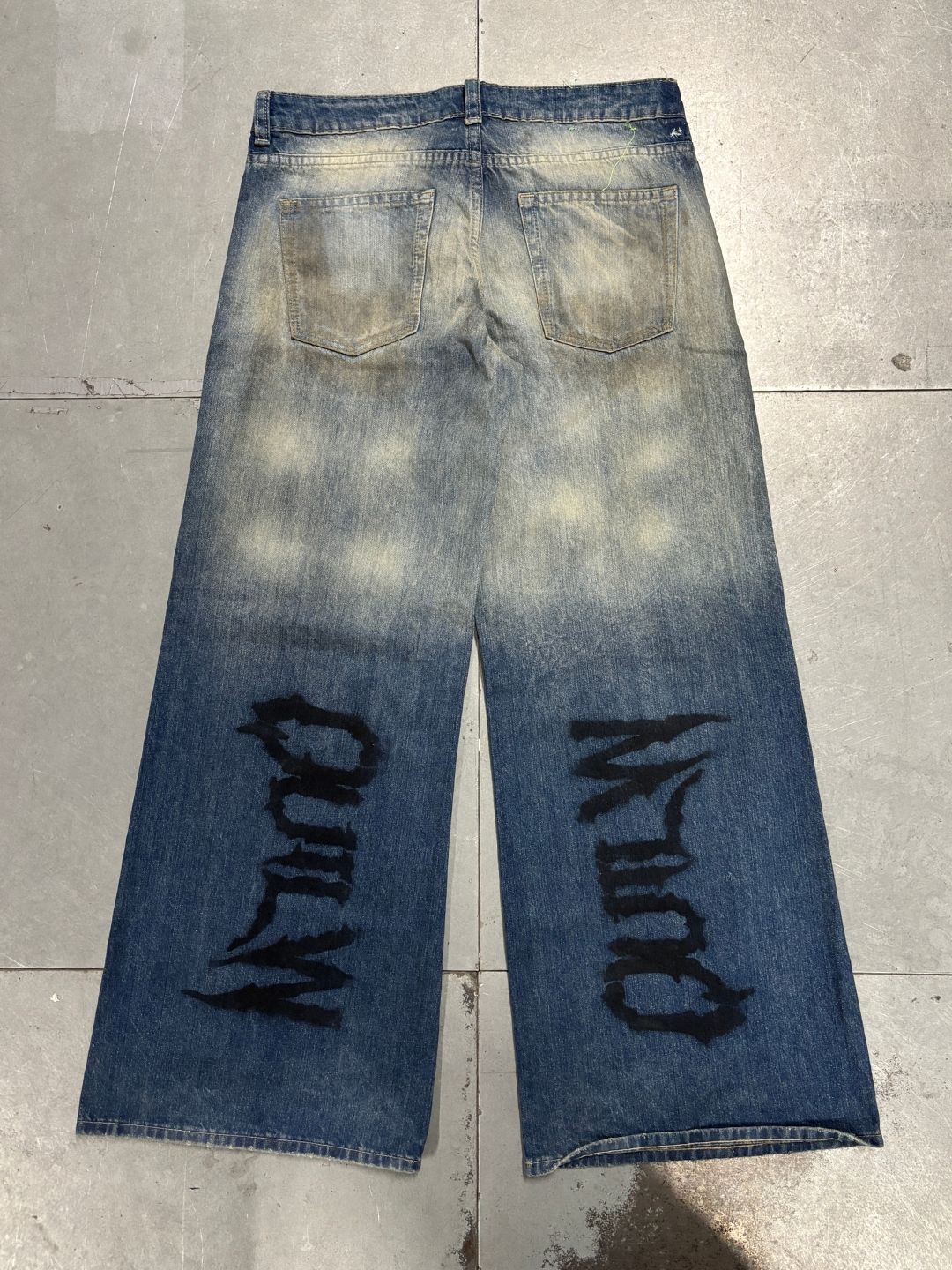 “TRAILER TRASH” PAINTED DENIM