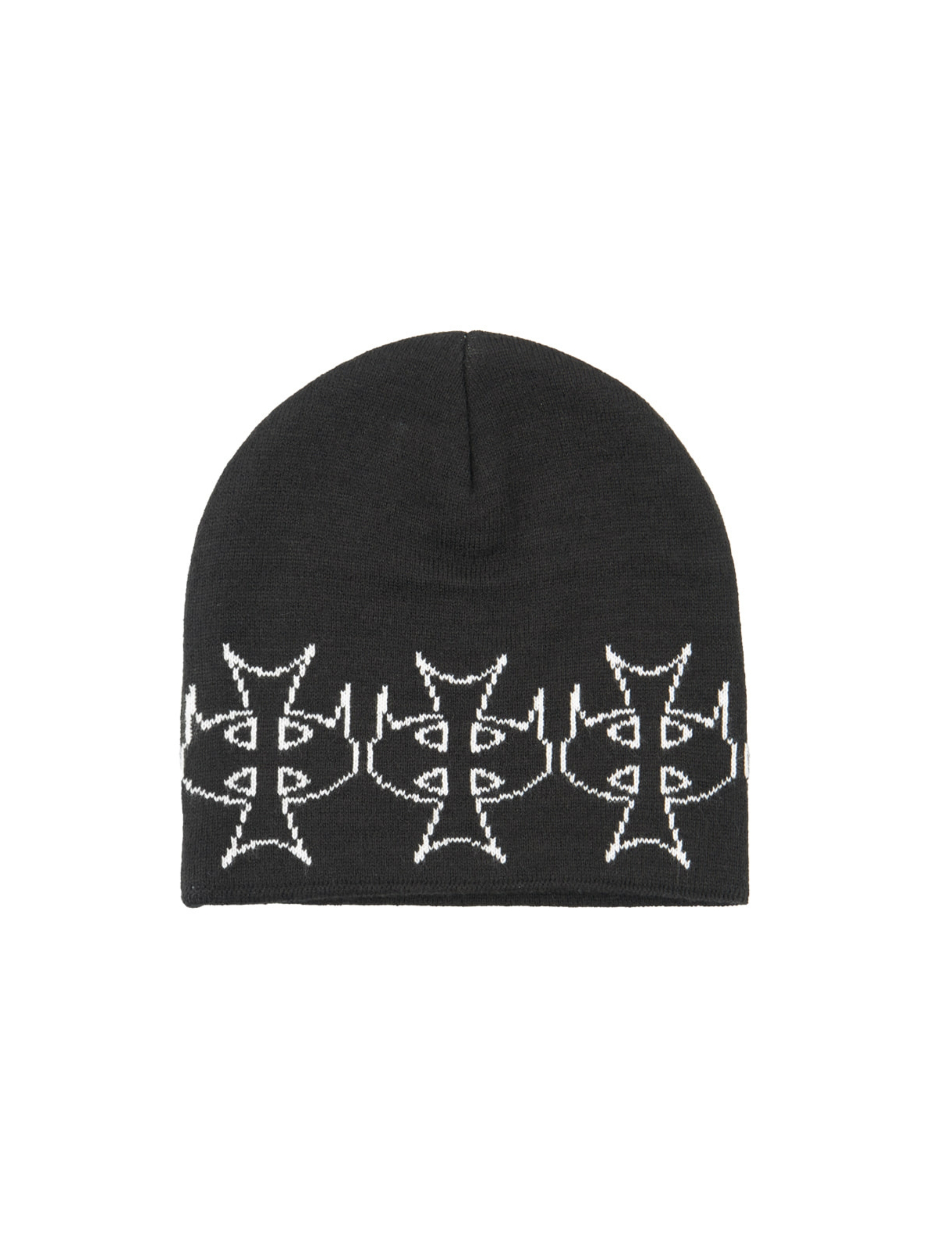 Black iron cross beanie 