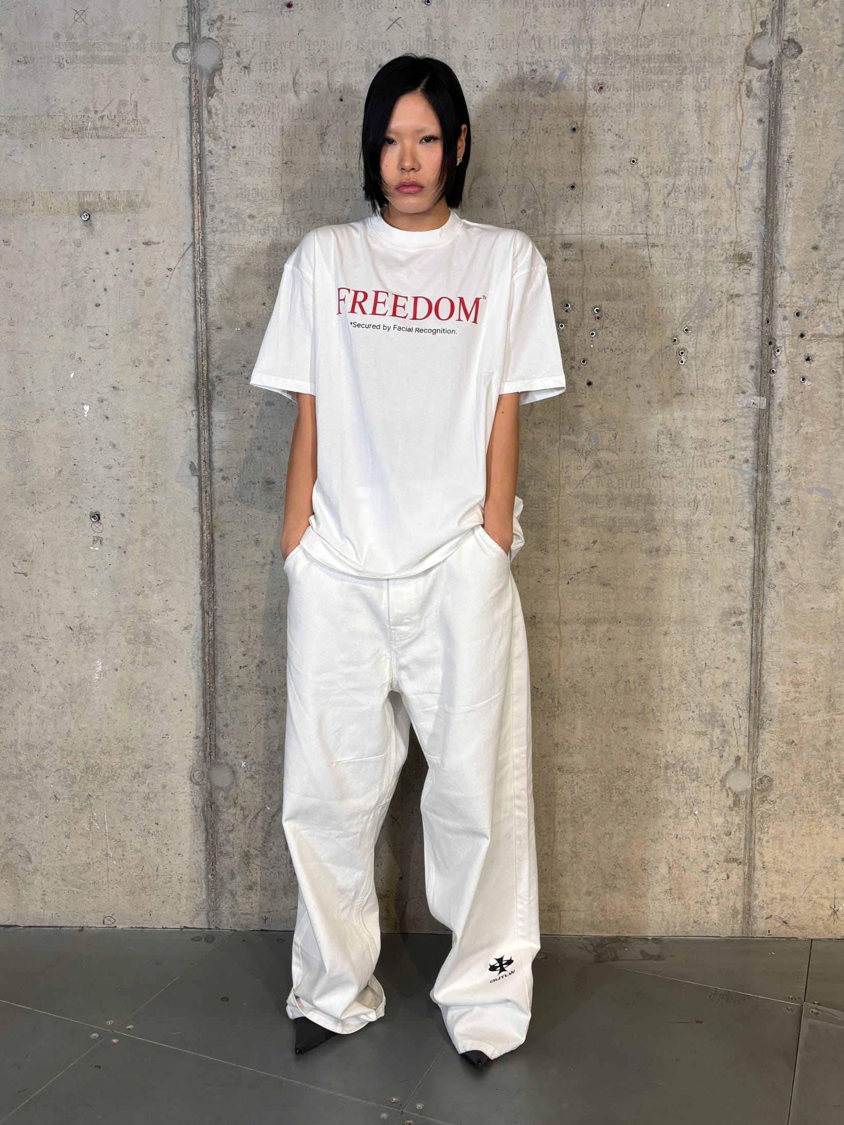 white luxury streetwear outfit