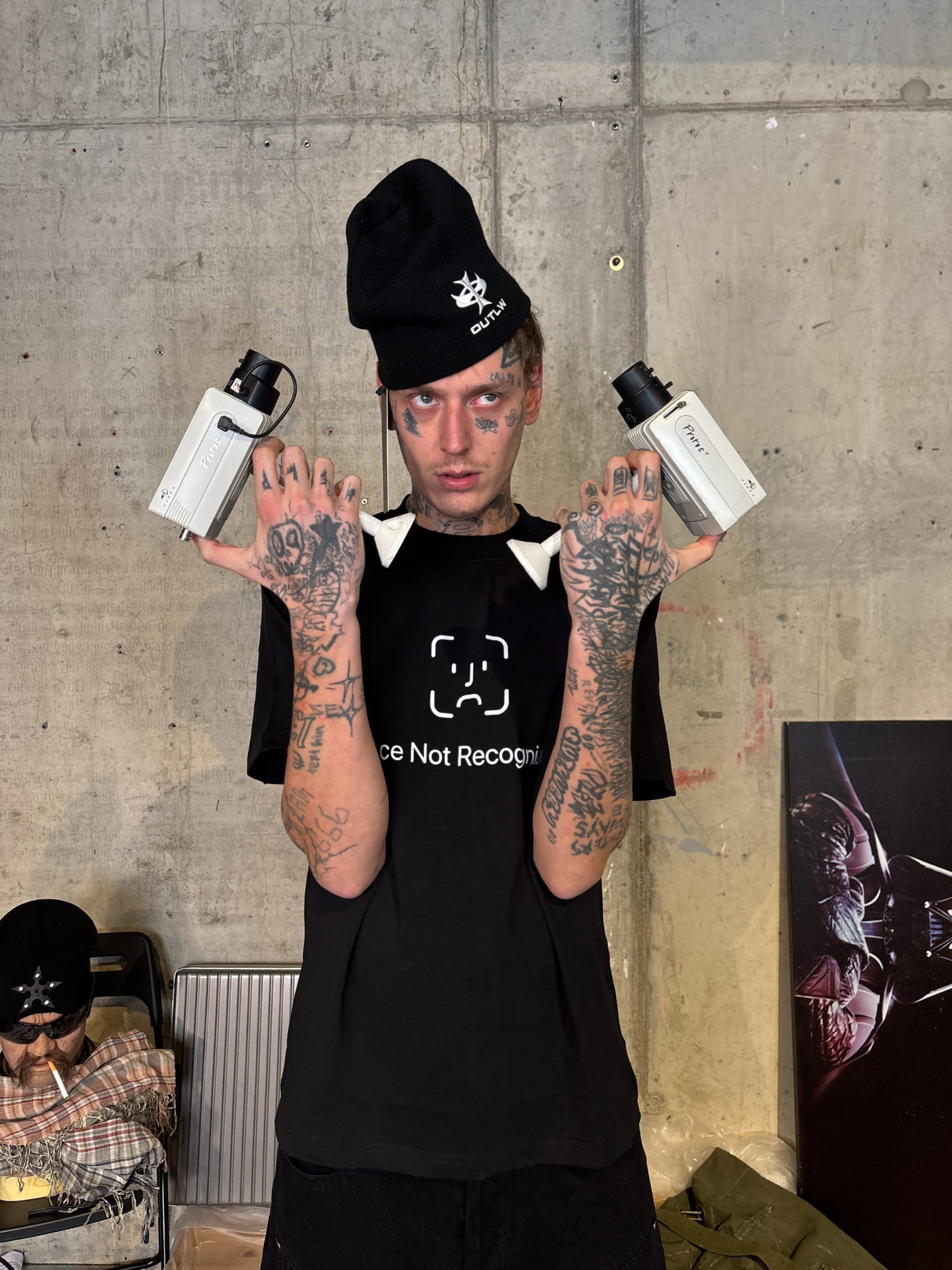 Streetwear photoshoot featuring OUTLW USA clothing