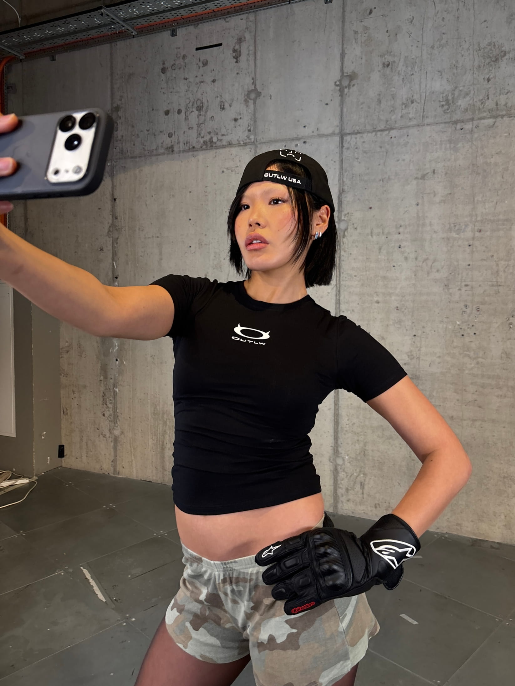 Streetwear photoshoot featuring OUTLW USA clothing