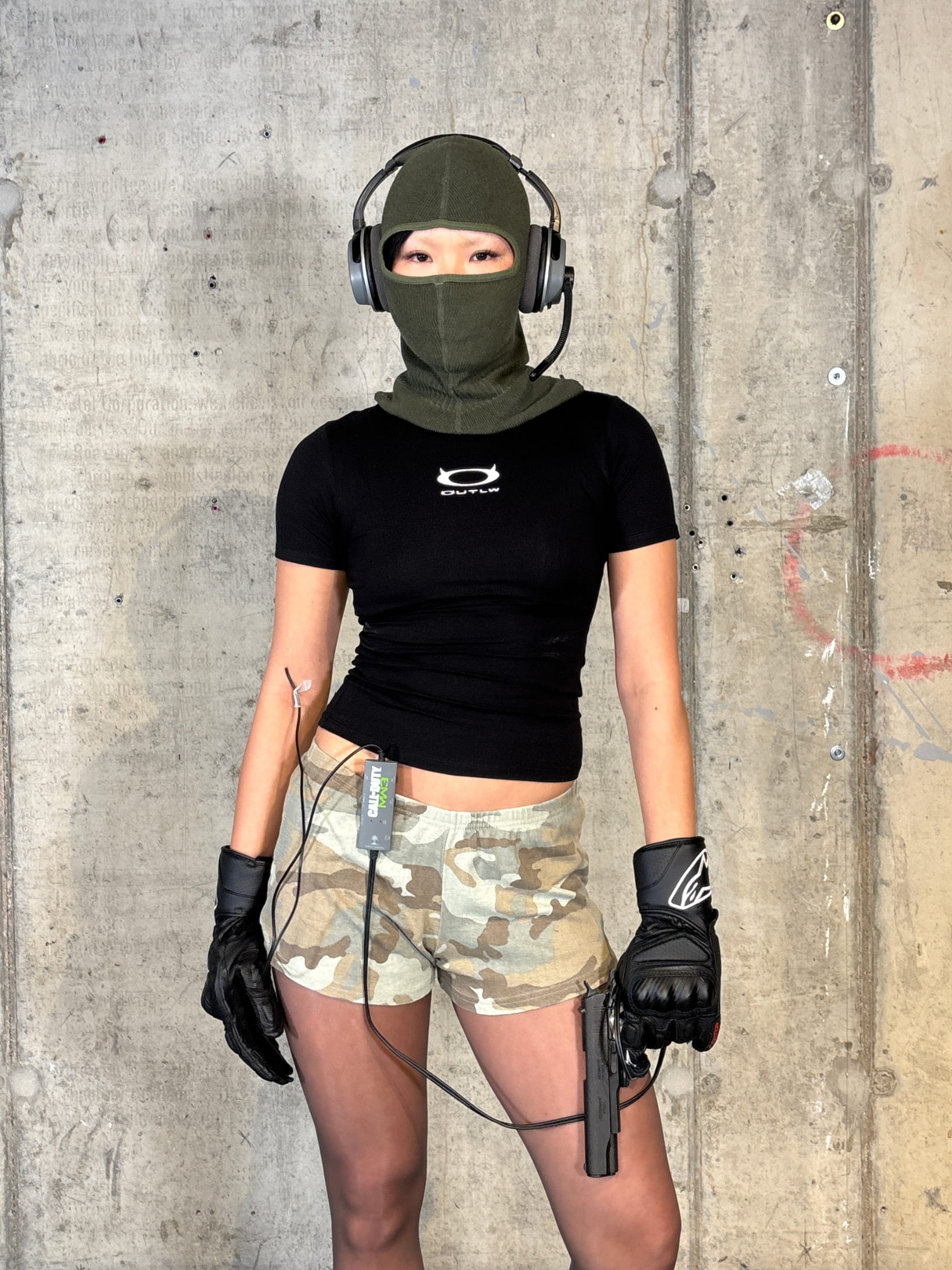 Streetwear photoshoot featuring OUTLW USA clothing