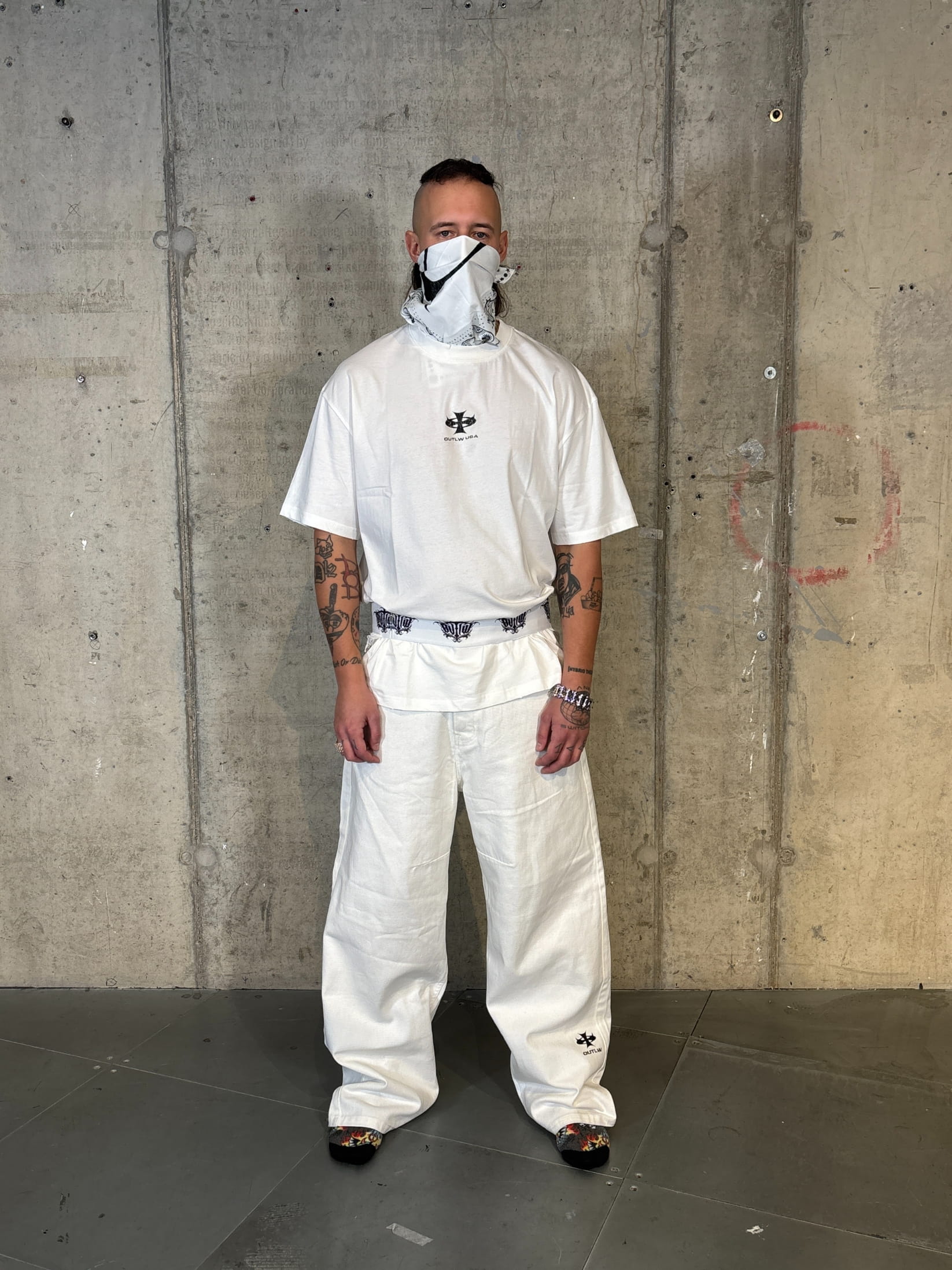 Streetwear photoshoot featuring OUTLW USA clothing