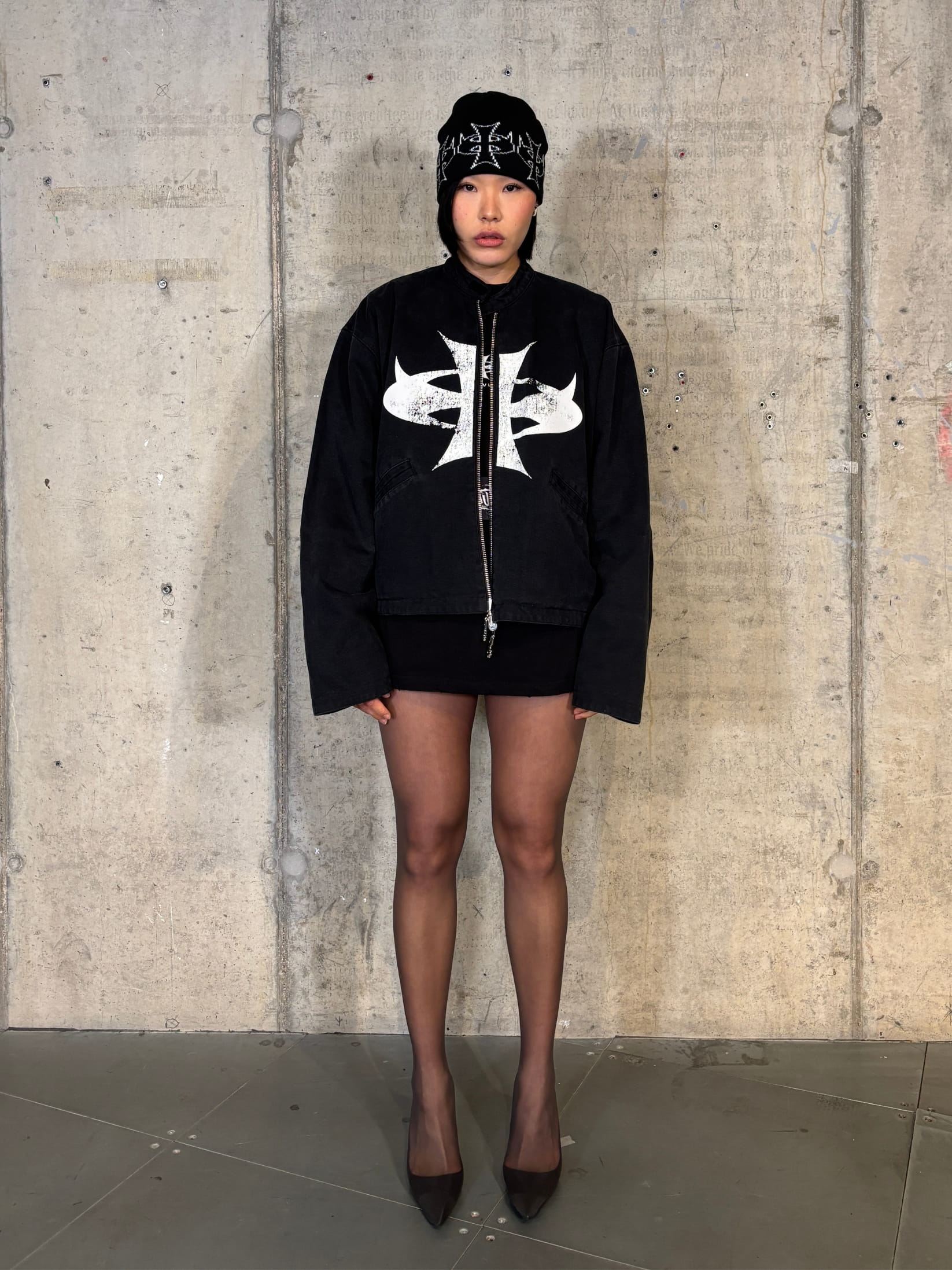 Streetwear photoshoot featuring OUTLW USA clothing