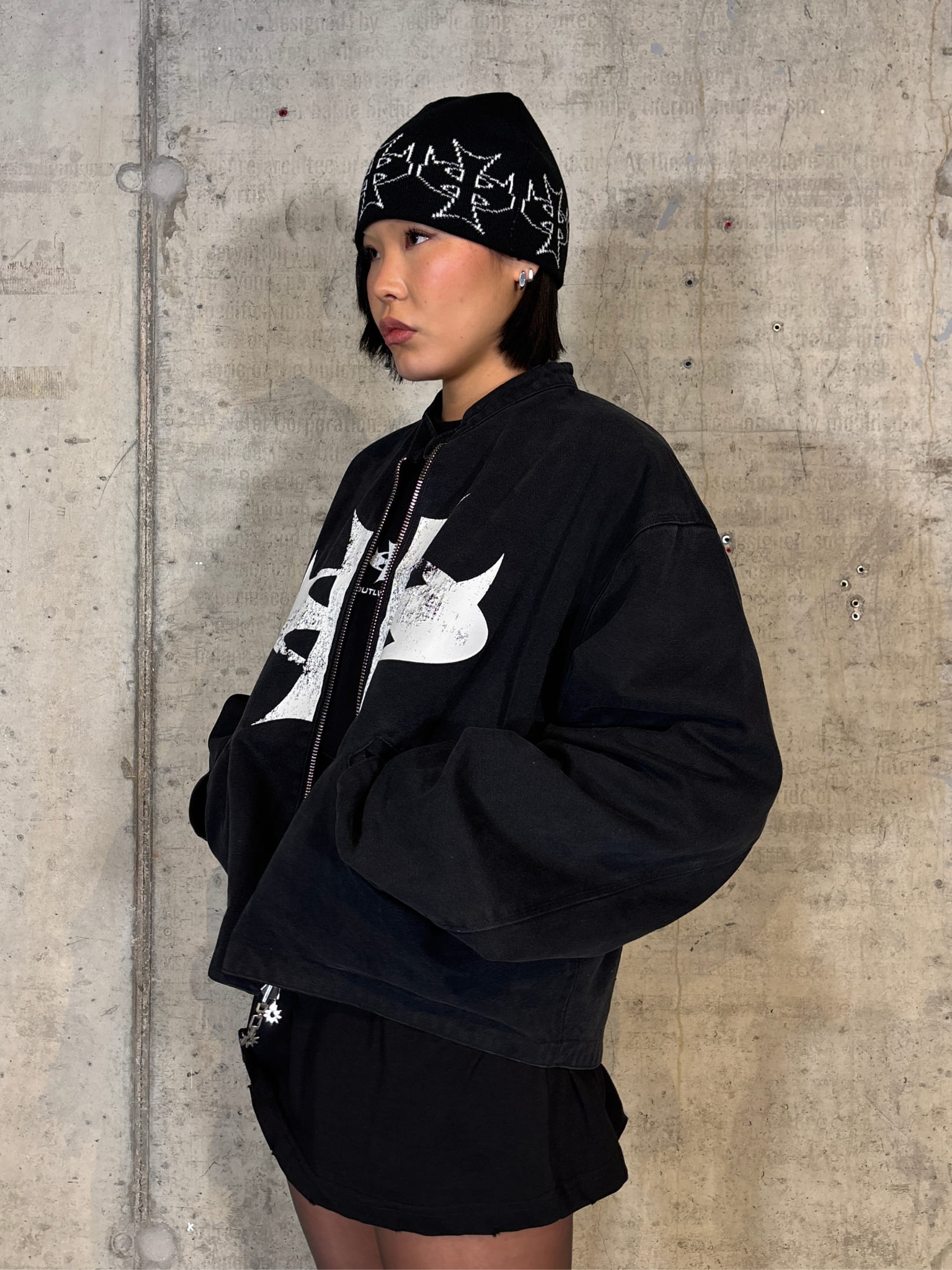 Streetwear photoshoot featuring OUTLW USA clothing