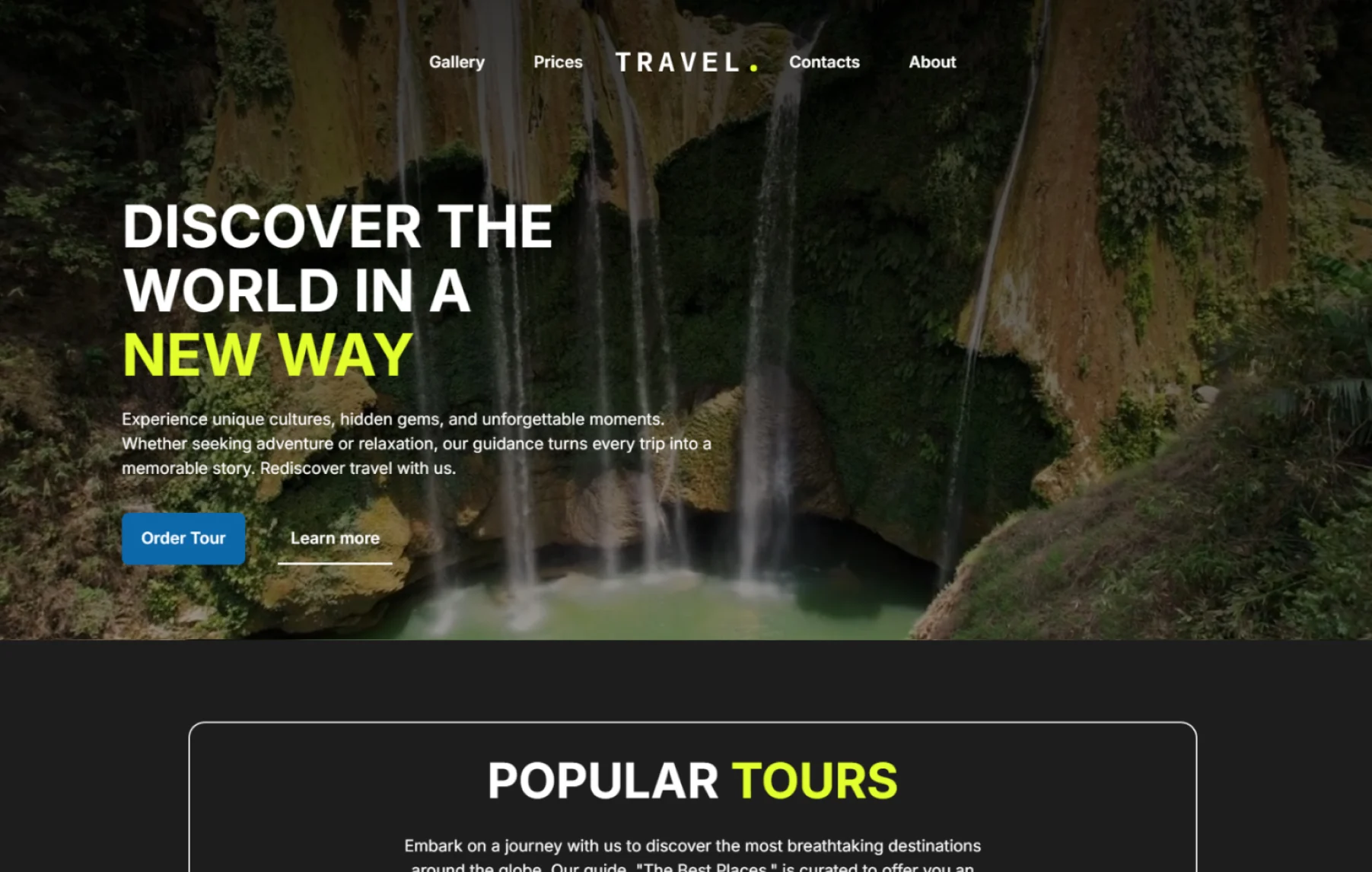 Travel Landing Page