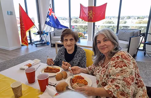 Oxa Care activity Macedonia Independence day celebration with staff and residents