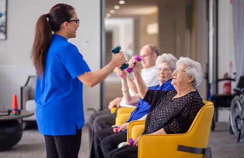 Oxa Care exercise class underway