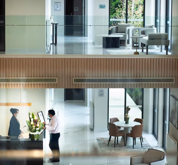 Oxa Care's welcoming atrium