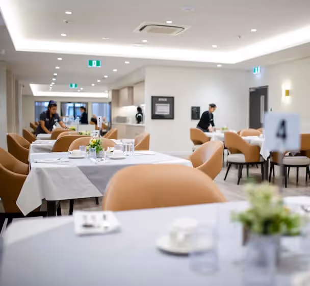 Spacious dining area in Oxa Care
