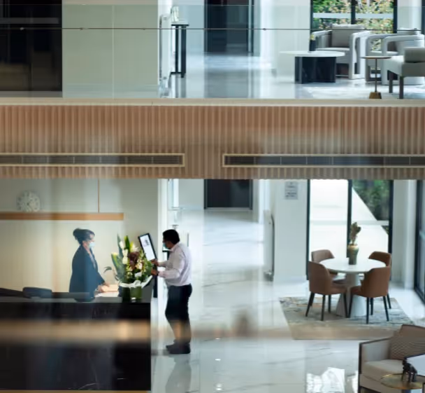 Oxa Care front desk and facilities