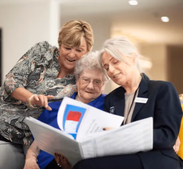 Nurse assisting an eldery resident 