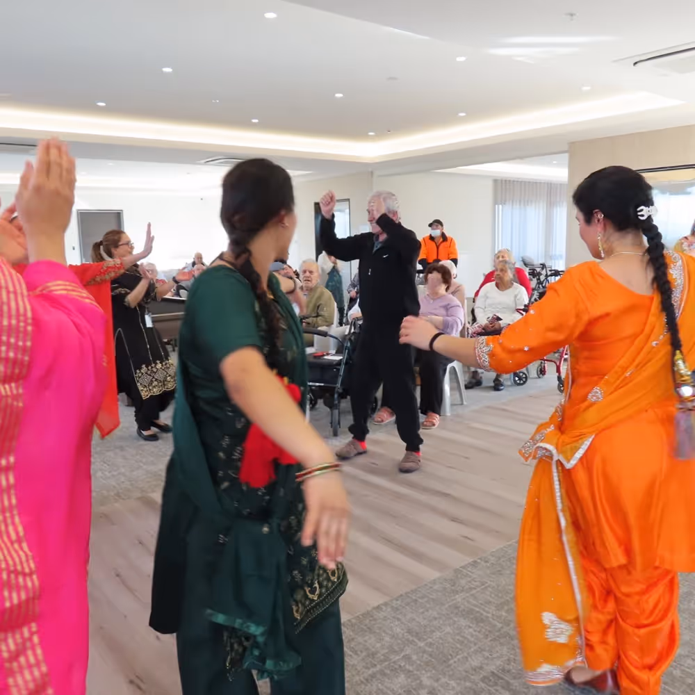 A cultural celebration at our residential aged care home brings residents together to enjoy traditional dance and community connection.