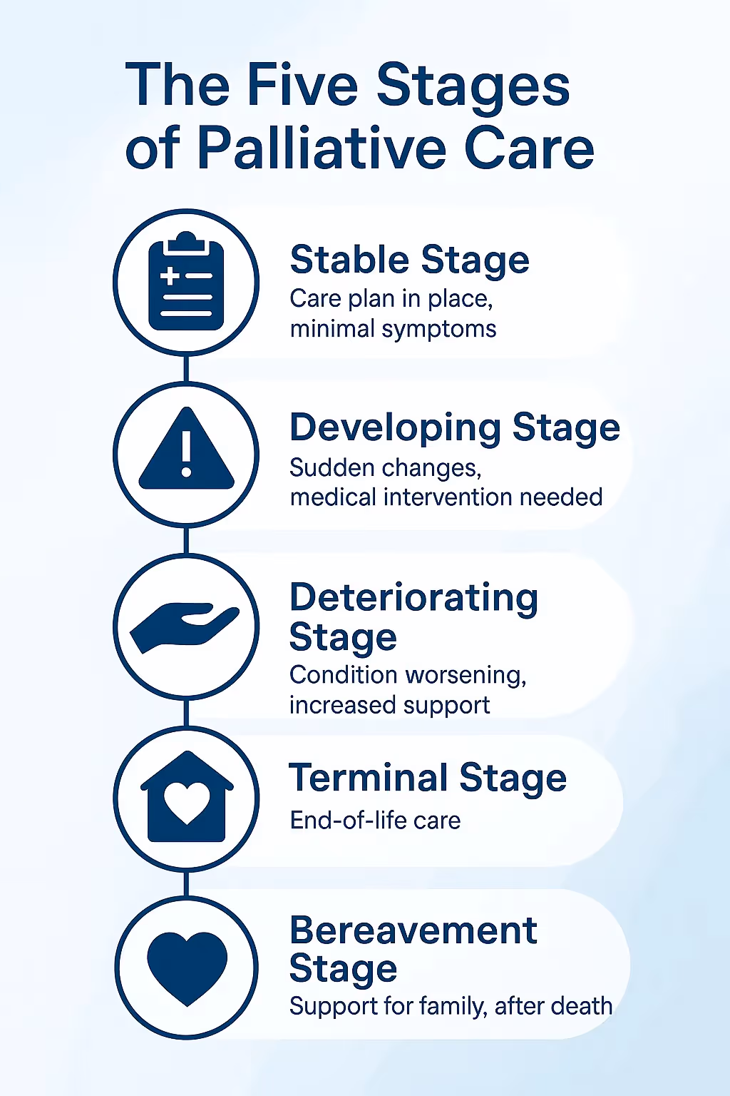 The Five Stages of Palliative Care Infographic