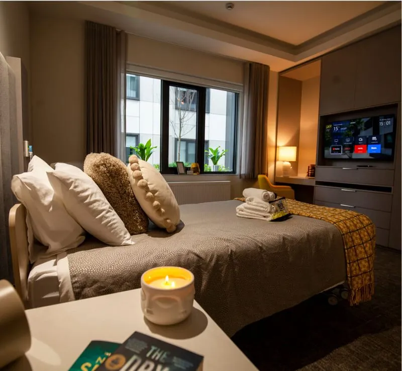 Private, light-filled resident room designed for comfort, privacy and a home-like experience.
