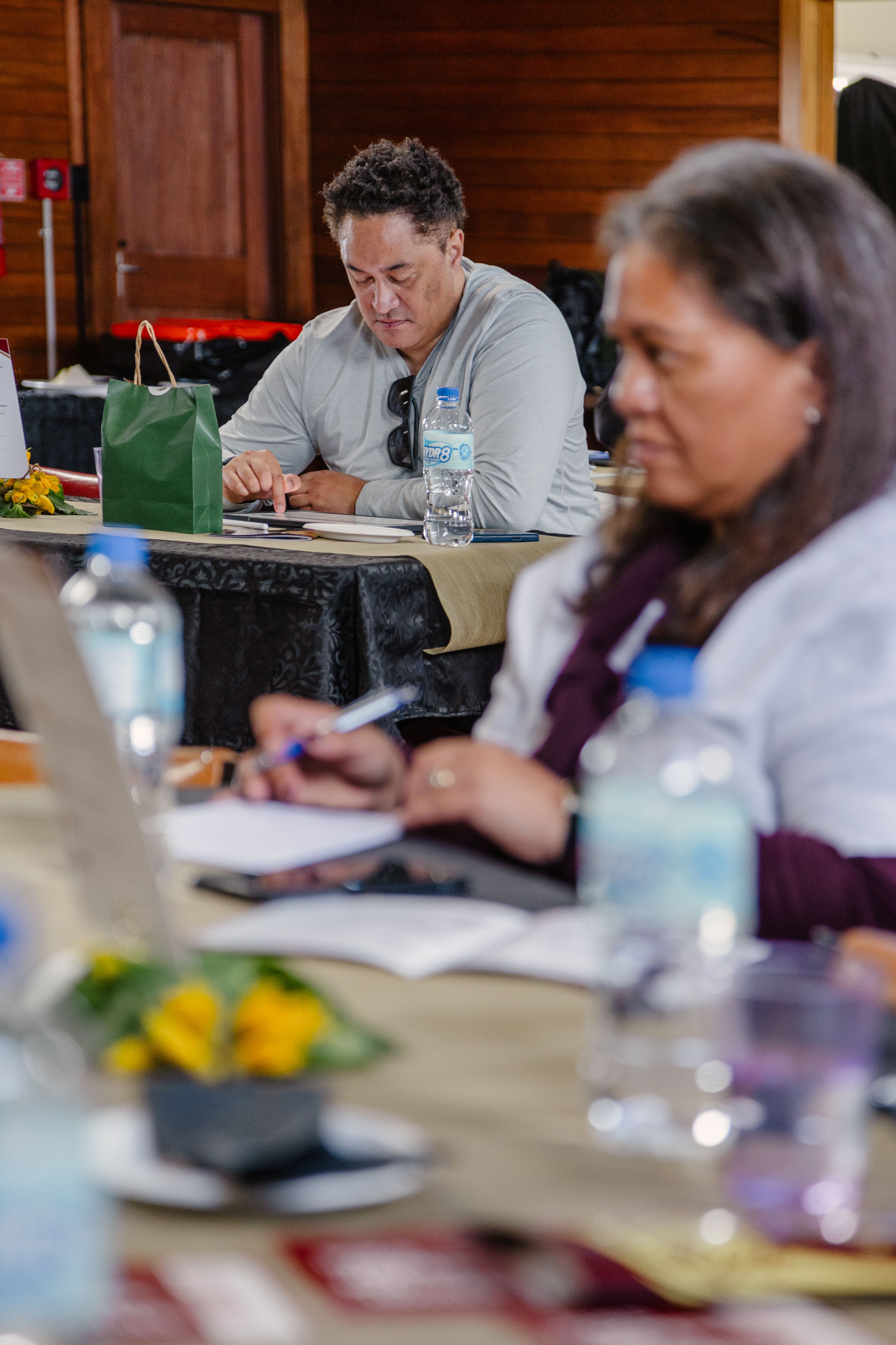 Advisor Hector Kaiwai and Rapua te ara Rangatira project team member Bridgette Masters-Awatere