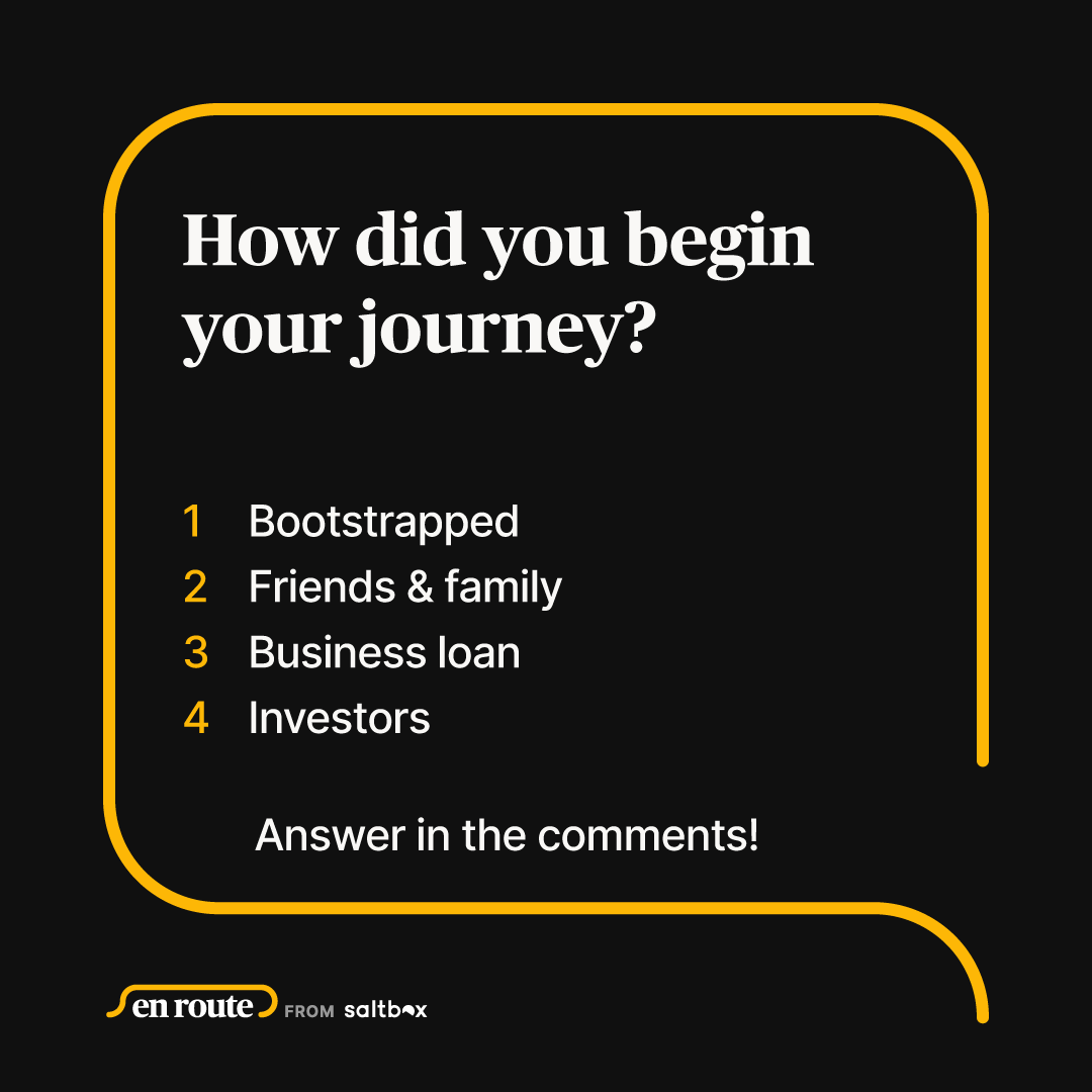 Square Instagram post layout of a question and choice answers surrounded by a yellow line atop a black background