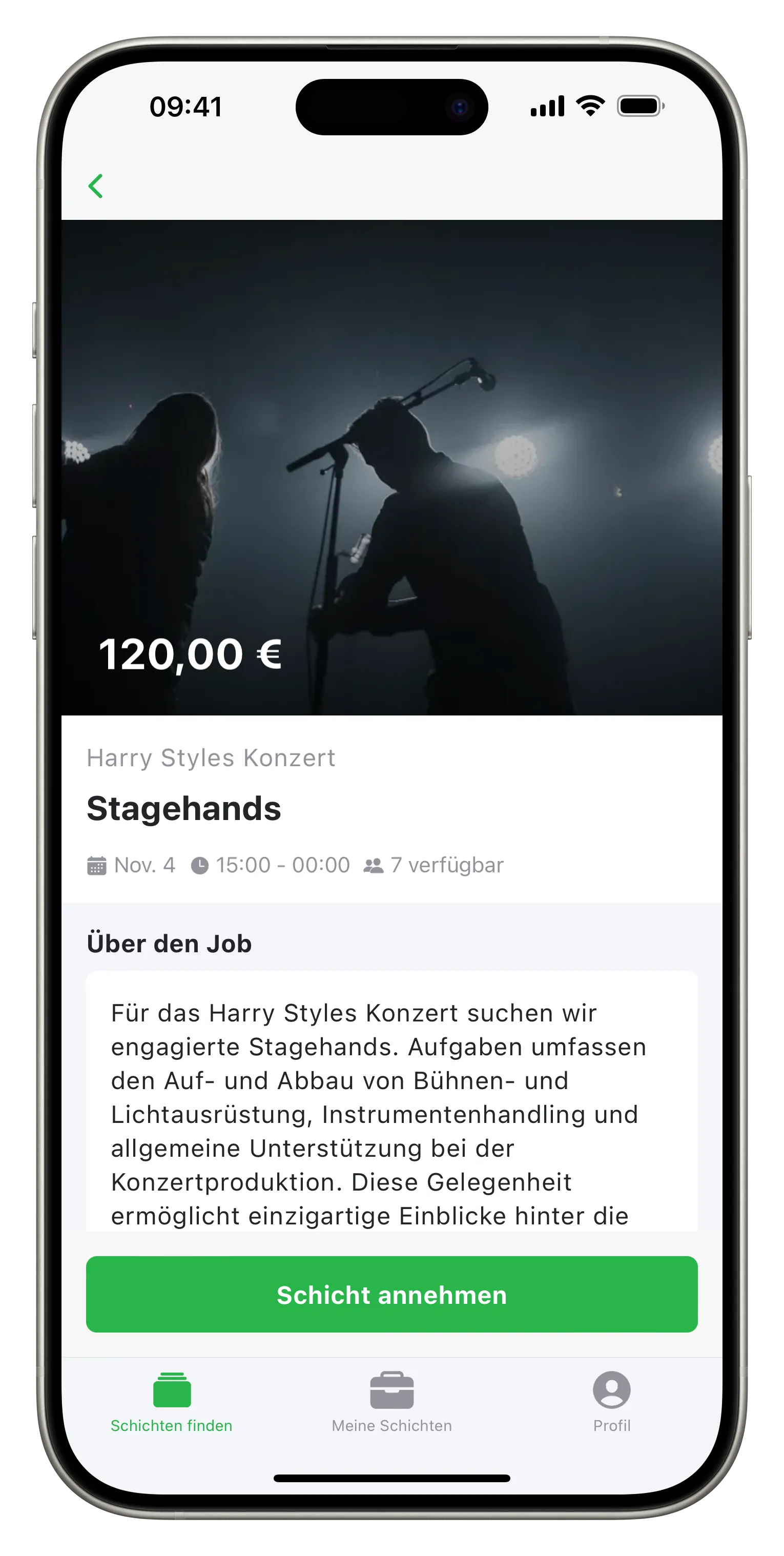 Wir decken Ihren Personalbedarf mithilfe unserer App. Hier können wir beispielsweise filtern, dass nur Personen mit dem von Ihnen gewünschten Anforderungsprofil den Job sehen und buchen können.
Des Weiteren bietet die App Wartelistenplätze für ausgebuchte Jobs, so können bei kurzfristigen Absagen andere Personen nachrutschen.