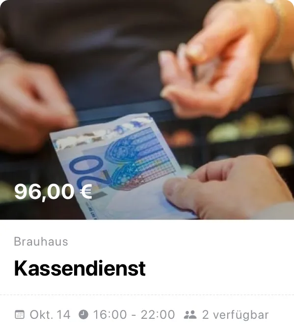 Flexibles Personal für den Kassendienst im Brauhaus - zuverlässige Unterstützung bei der Zahlungsabwicklung und Kundenbetreuung