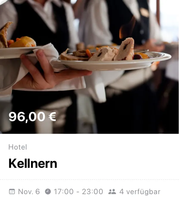 Professionelle Kellner für Hotel-Events - Unterstützung beim Servieren von Speisen und Getränken für Hotelgäste