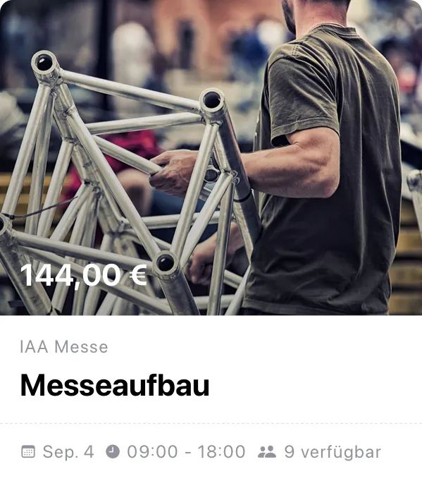 Erfahrene Fachkräfte für den Messeaufbau - Unterstützung bei der Planung und Durchführung des Standaufbaus für Messeveranstaltungen.