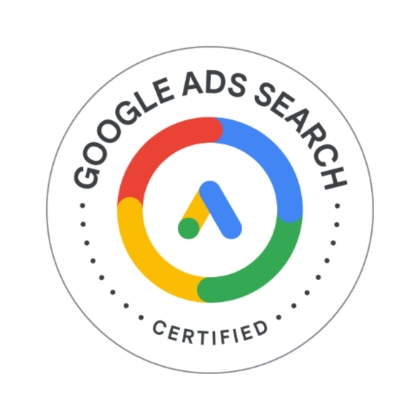 Badge de certification Google Ads Search