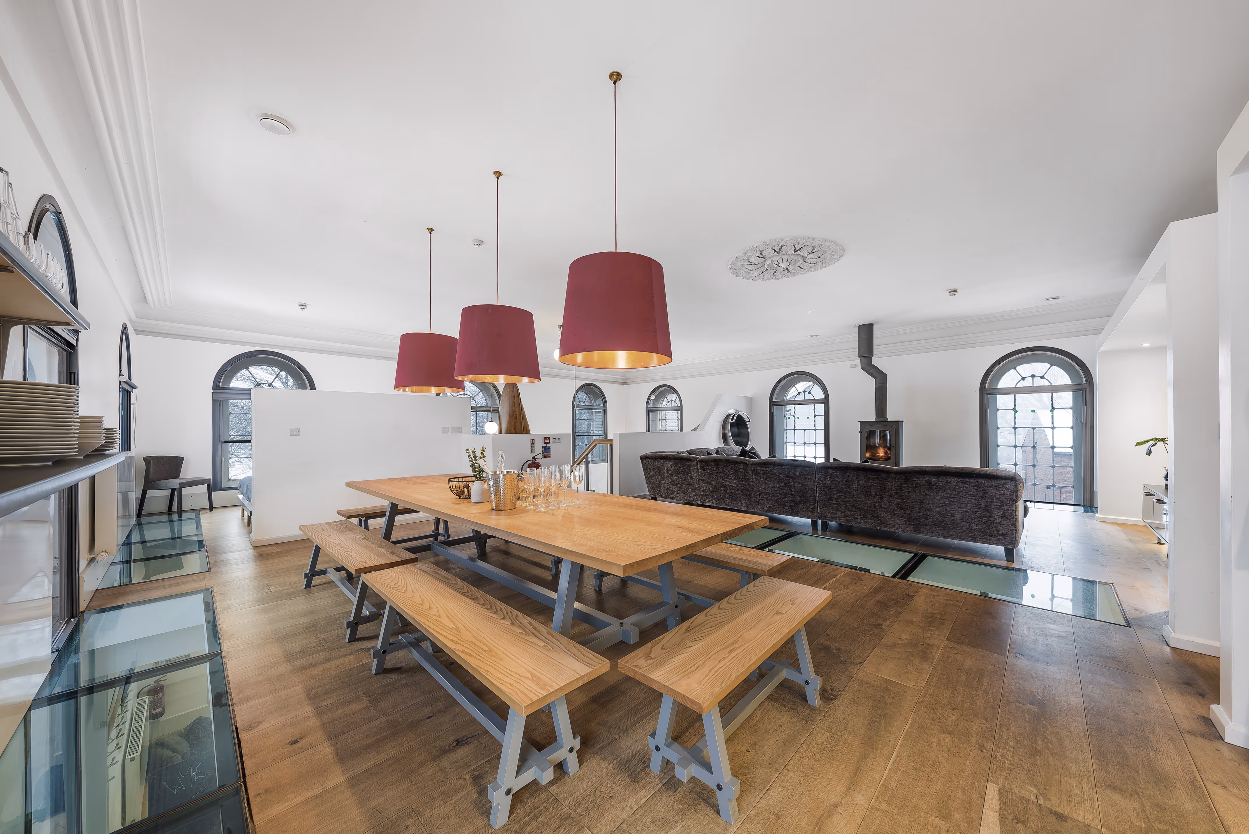 Wye Valley Bunkhouse kitchen living area