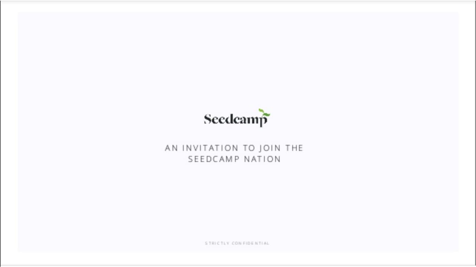 SEEDCAMP – Investment Firm Pitch Deck