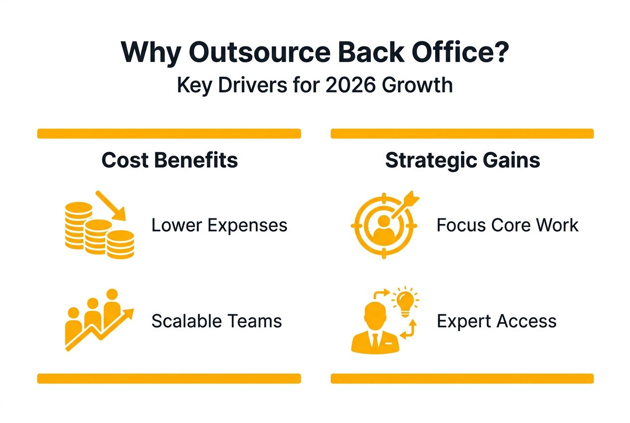 Infographic: reasons for outsourcing back-office tasks
