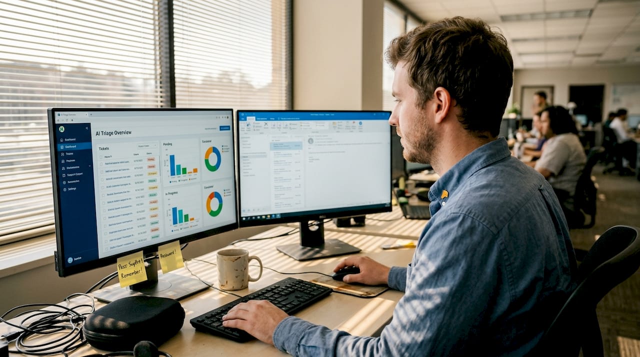 Agent using AI dashboard for customer support