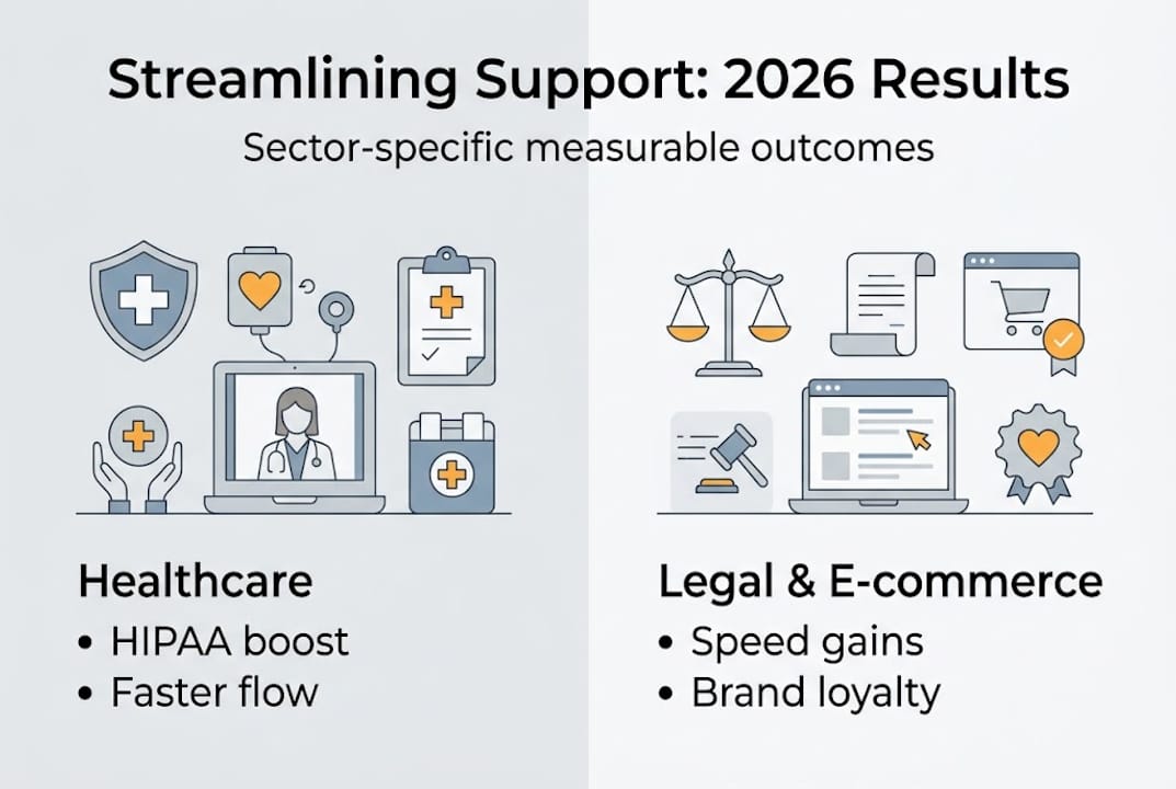 Infographic showing sector support outcomes