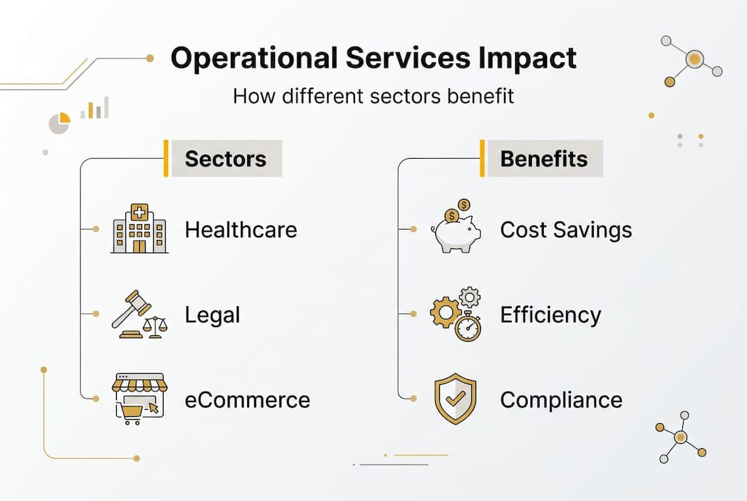 Infographic showing operational services impact by sector
