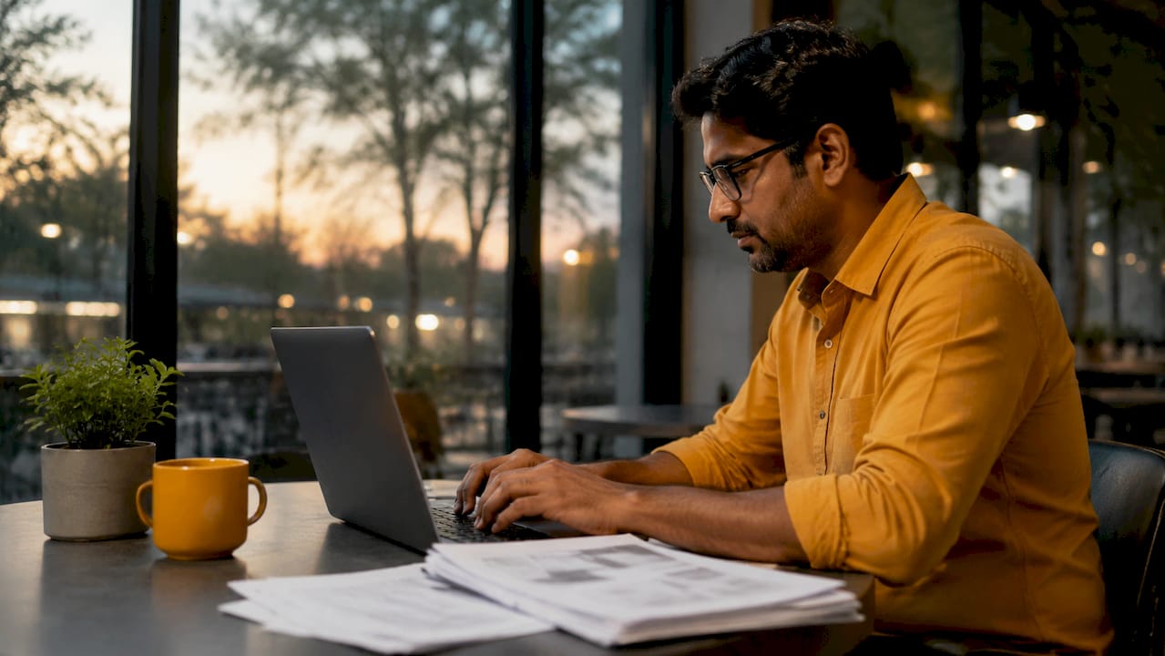 IT specialist working on EHR integration laptop