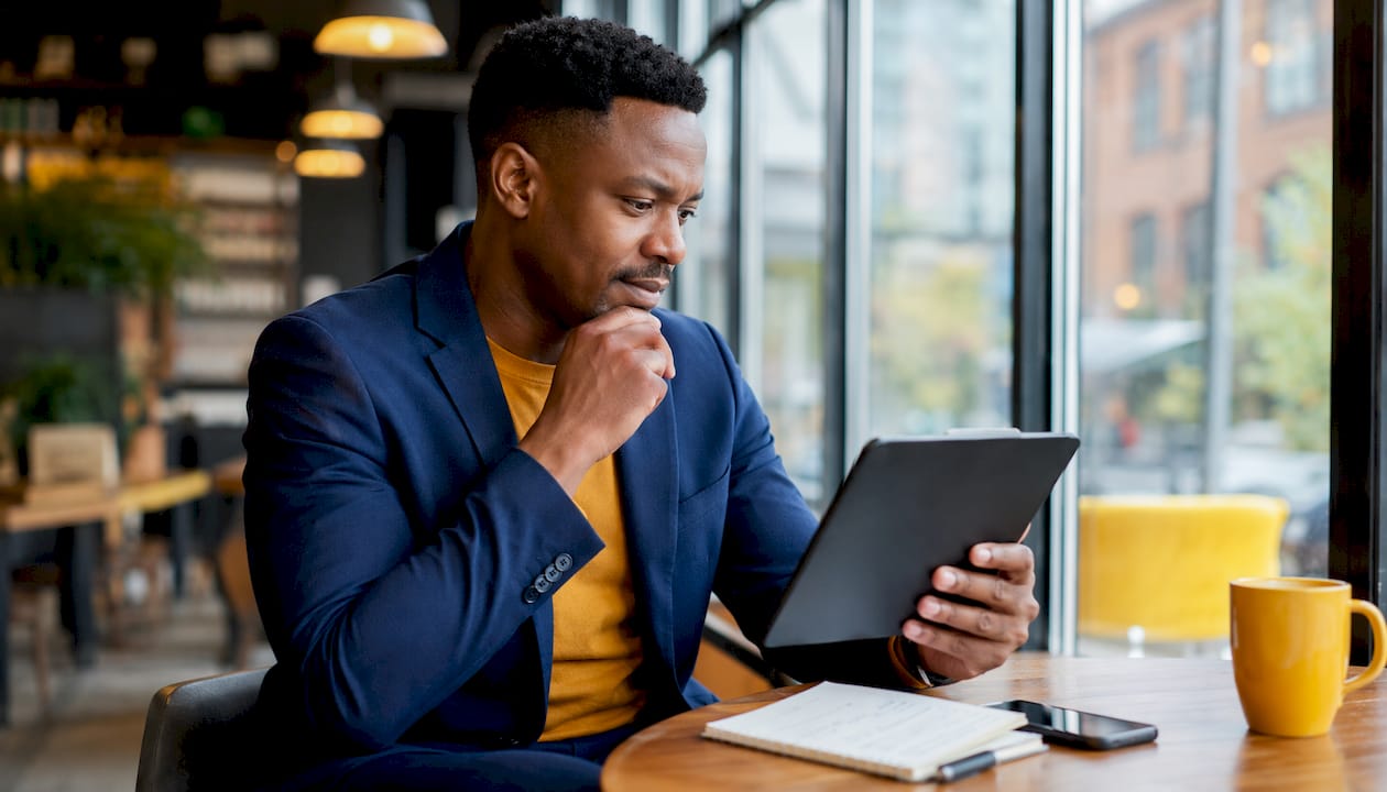 Close-up of person on call with customer support tools