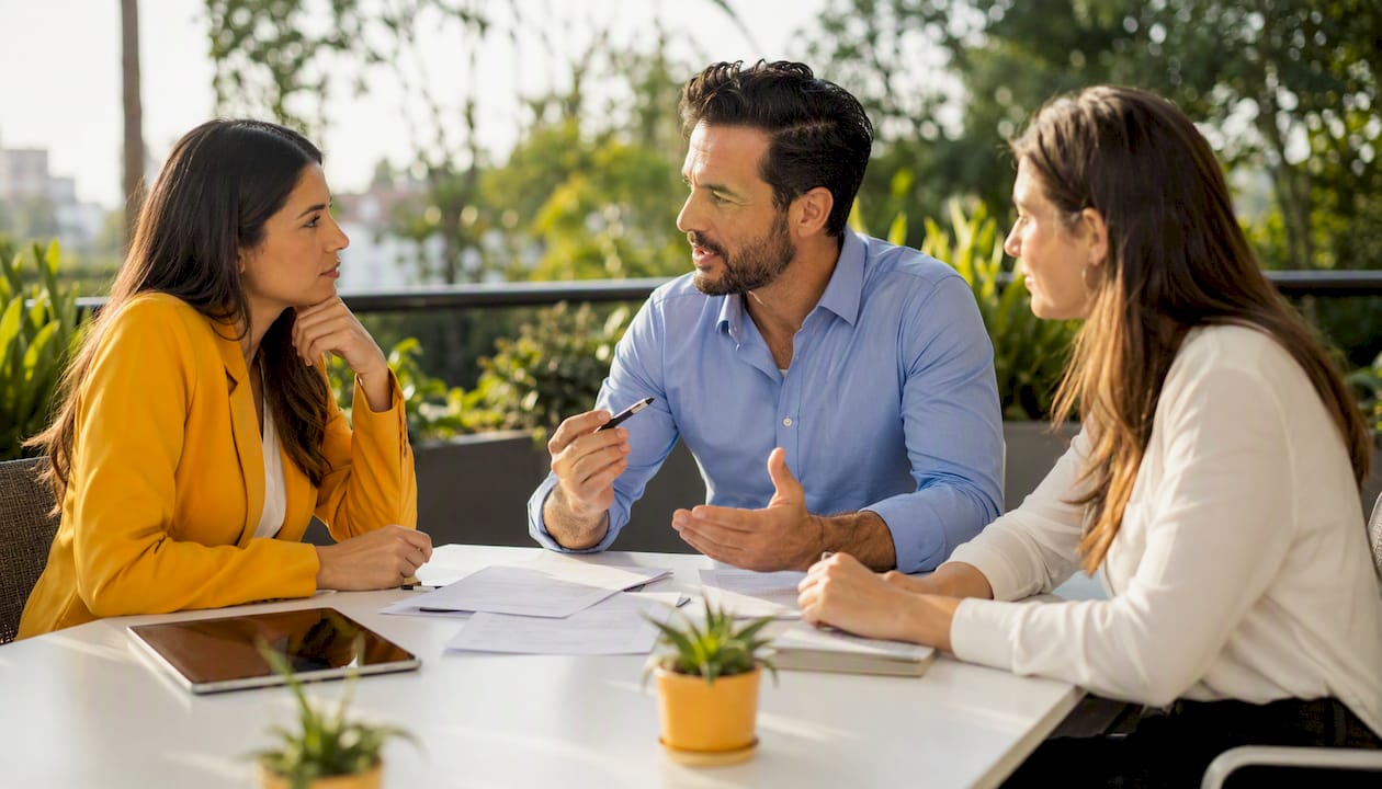 Hands exchanging contract in professional meeting