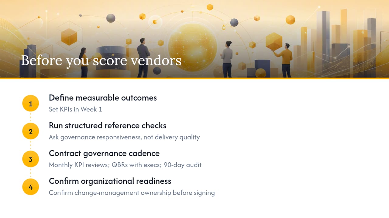 The part of vendor evaluation most teams get wrong — overview diagram