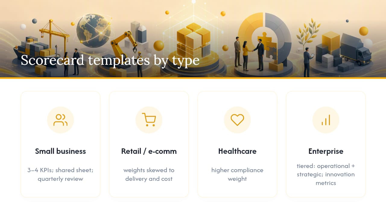 Scorecard Templates and Examples Across Industries — overview diagram