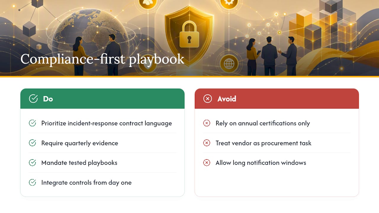 The Compliance-First Playbook Business Leaders Actually Need — overview diagram